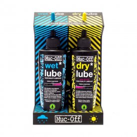 Muc Off 120mm Dry Lube and Wet Lube twin pack